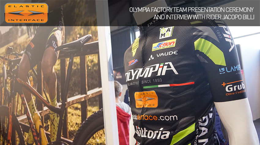 Olympia Factory Team presentation ceremony and interview with rider Jacopo Billi